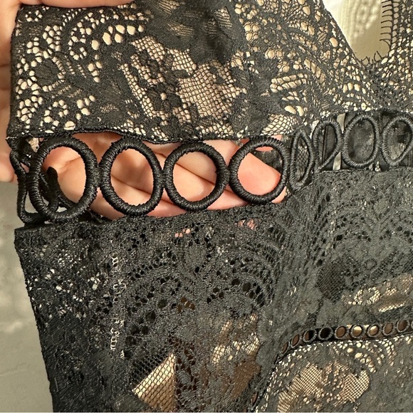 Victoria's Secret Dream Angels Black Lace‎ Chemise Slip Dress, M, whimsigoth - Picture 4 of 15